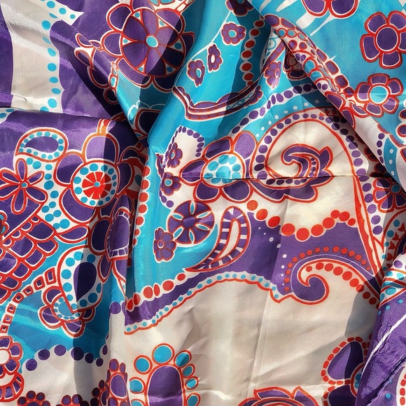 Vintage Bestmaid Floral & Paisley Scarf - Picture 2 of 9